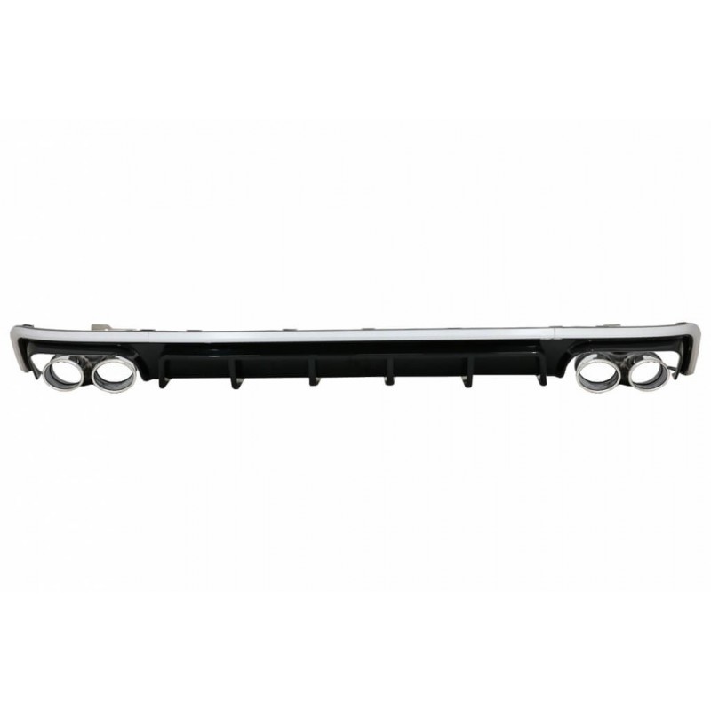 Diffuseur arriere ABS + embouts Audi A6 C8 (avec pack S-Line) Look S6 18+