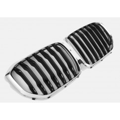 2x Grilles de Calandre BMW X5 G05 Noir et Chrome (17+)