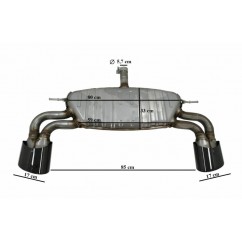 Ligne Echappements noir Audi A3 8V Look RS3 (12-19)