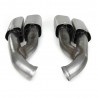 2x Embouts d'échappement double Chrome Look Turbo Porsche Cayenne (14-17)