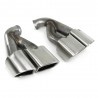 2x Embouts d'échappement double Chrome Look Turbo Porsche Cayenne (14-17)
