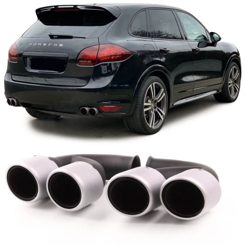 2x Embouts d'échappement double Alu Porsche Cayenne (10-14) Moteur V8 2x Embouts d'échappement double Alu Porsche Cayenne (10-14) Moteur V8