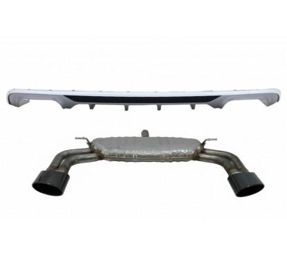 Diffuseur + échappements Audi A3 8V Berline / Cabriolet (Sans Pack S-Line) Look RS3 (16-19)