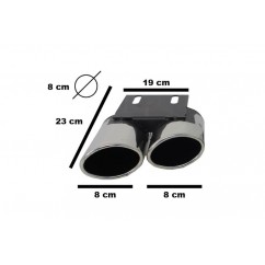 2x embouts d'echappements Audi A3 8V 13+