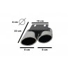 2x embouts d'echappements Audi A3 8V 13+