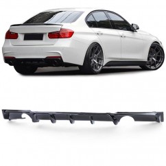 Diffuseur arrière noir brillant BMW série 3 F30 F31 look M Performance 11+ (1sortie gauche - 1 droite)