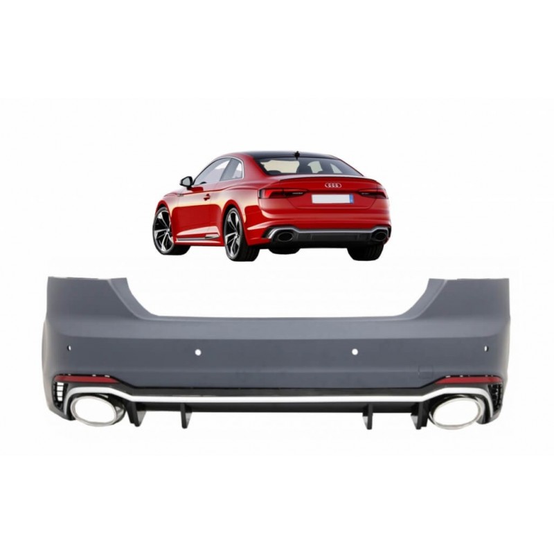 Pare choc arrière + sorties d'échappements Audi A5 F5 RS5 Look 17+