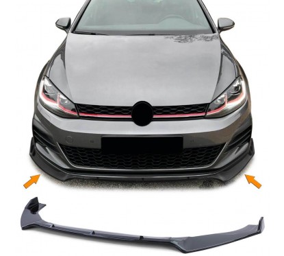 Rajout de pare-choc avant Noir brillant Vw Golf VII 7 GTI
