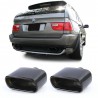 2x embouts d'échappements Noir BMW X5 E53 (99-06)
