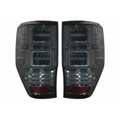 2x Feux Full LED fumés Ford Ranger avec clignotants dynamiques (12-18)