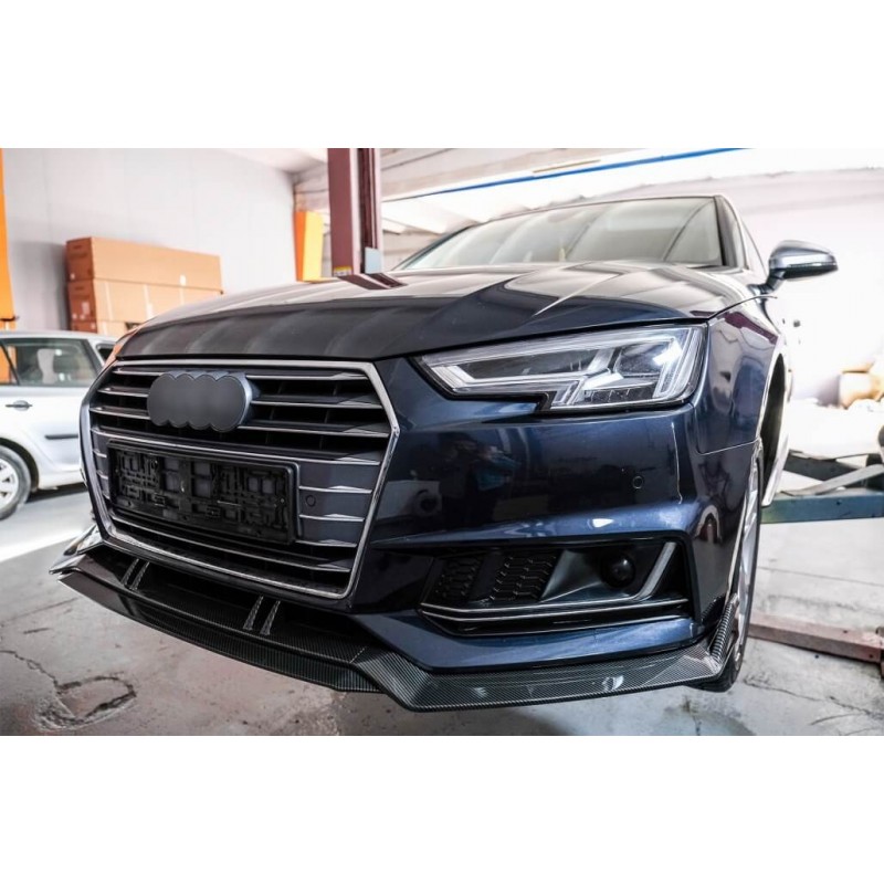 Rajout de pare choc avant Audi A4 B9 Carbone (16-18)