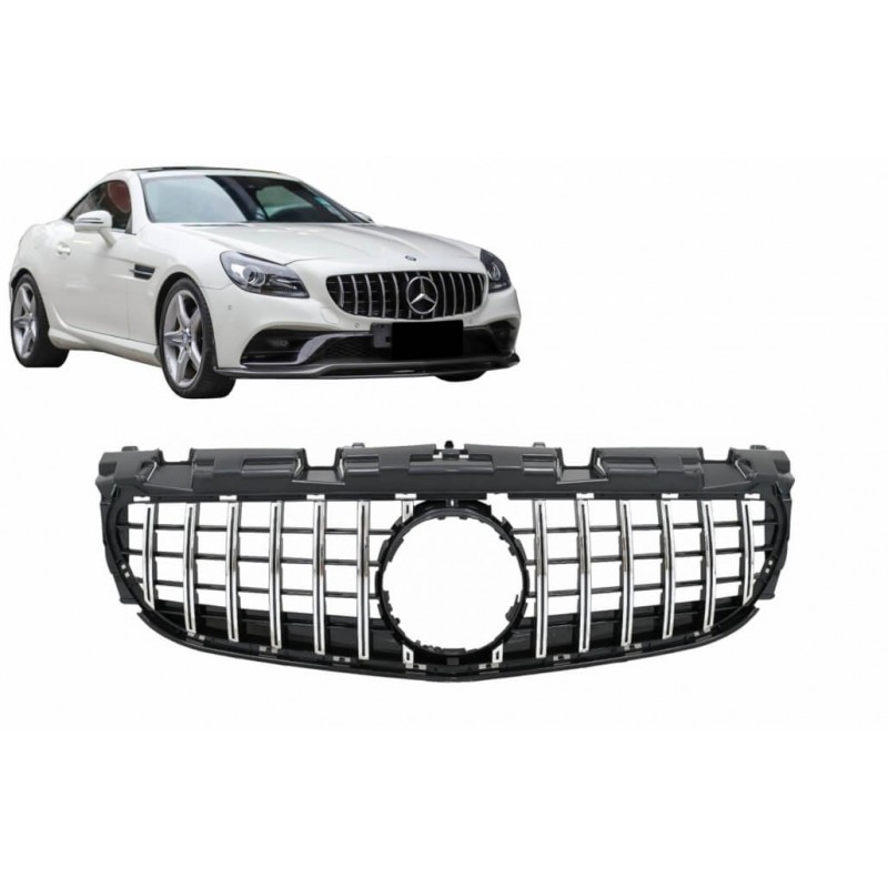 Calandre Panamericana AMG Noir et chrome Mercedes SLC R172 16-19