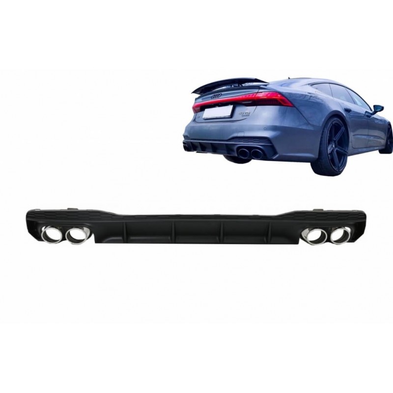 Diffuseur + sorties d'échappement Look RS7 Audi A7 avec Pack S-Line (18+)