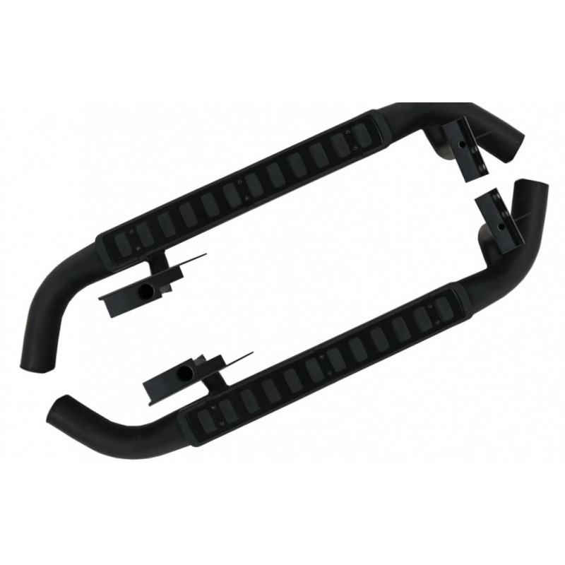2x Marches pieds Land Rover Defender Black Edition (90-16)