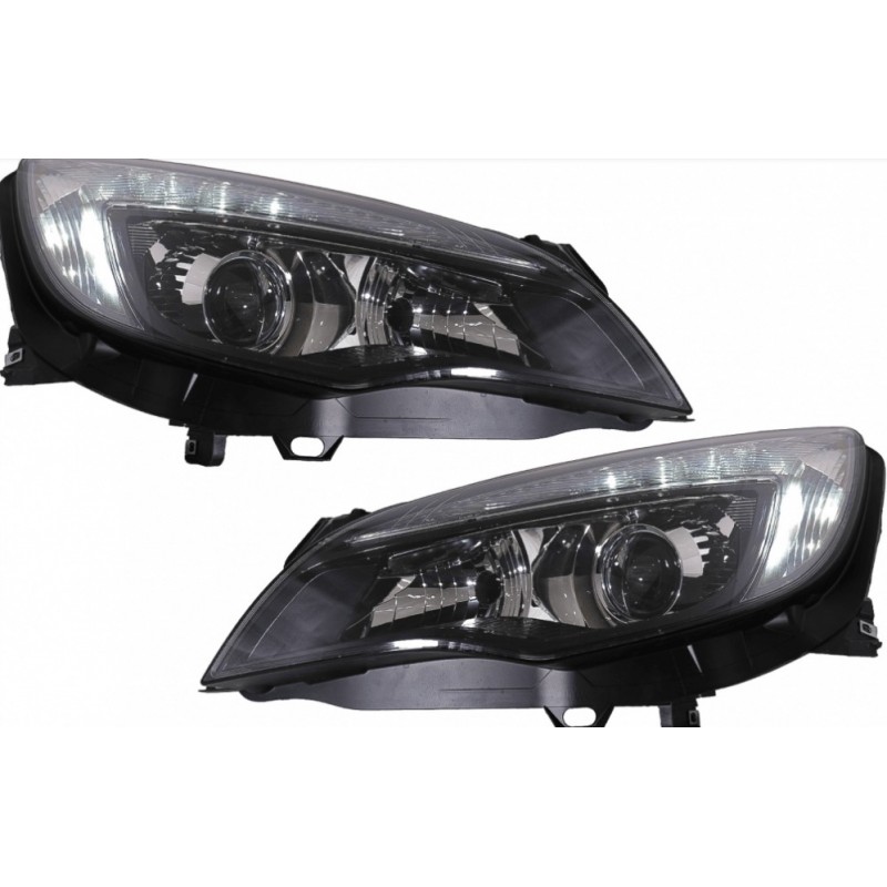 2x Phares avants LED Opel Astra J Noir (10-12)