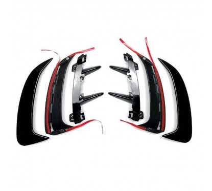 2x rajouts pare chocs arrière Noir brillant Mercedes Classe A W177 (18-22)