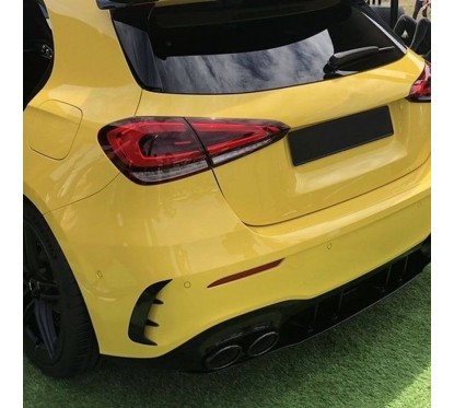 2x rajouts pare chocs arrière Noir brillant Mercedes Classe A W177