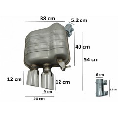 Embouts d'echappement Chrome Audi Q5 8R 08-16
