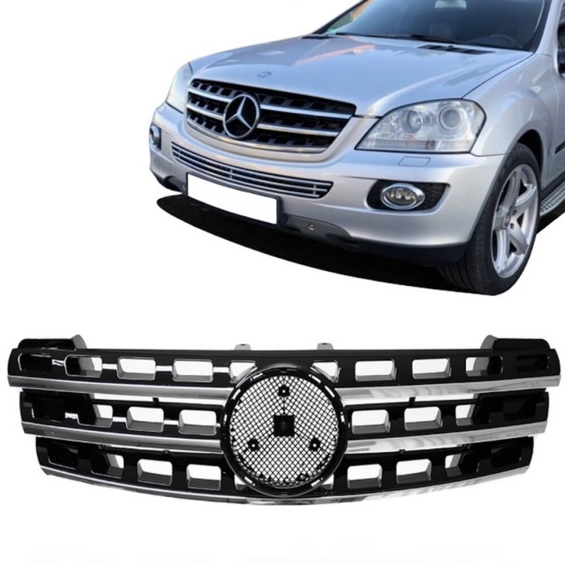Calandre Noir & chrome Mercedes Classe ML W164 (05-08) Amg Design
