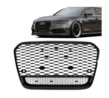 Calandre Audi A6 4G C7 Nid D'abeille Noir Brillant (10-15)