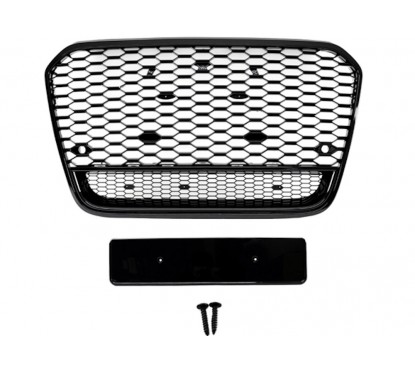 Calandre Audi A6 4G C7 Nid D'abeille Noir Brillant (10-14)