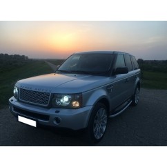 Calandre + Grilles pour ailes Range Rover Sport L320 Noir brillant et Silver (05-08) Look Autobiograpy
