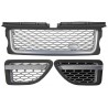 Calandre + Grilles pour ailes Range Rover Sport L320 Noir brillant et Silver (05-08) Look Autobiograpy