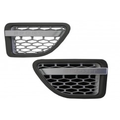Calandre + Grilles pour ailes Range Rover Sport L320 Noir brillant et Silver (05-08) Look Autobiograpy