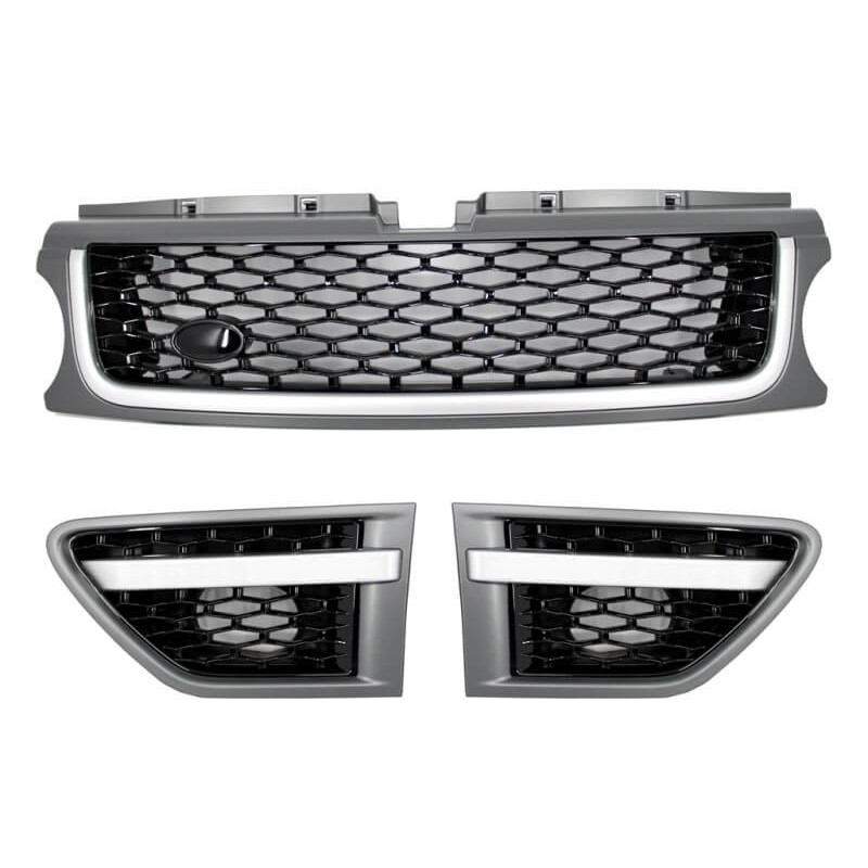 Calandre + Grilles pour ailes Range Rover Sport L320 Look Platinum Autobiography (10-13)