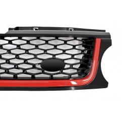 Calandre + Grilles pour ailes Range Rover Sport L320 Look Black / Red Autobiography (10-13)