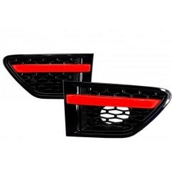 Calandre + Grilles pour ailes Range Rover Sport L320 Look Black / Red Autobiography (10-13)