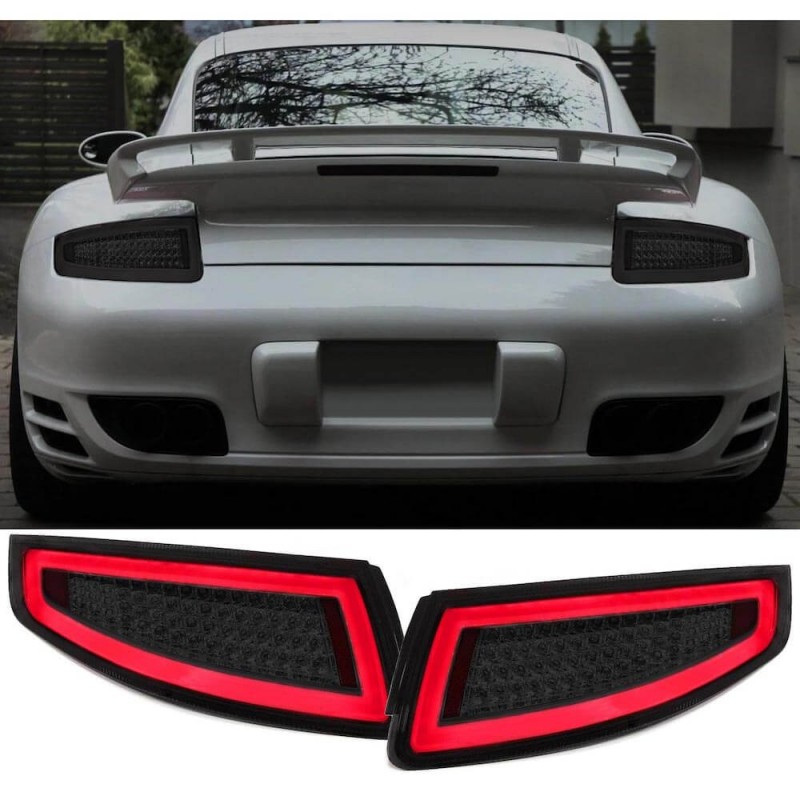 2x Feux arrières Full LED Fumés Porsche 911 997 Coupé cabrio (04-08)