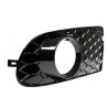 3x Grilles de pare chocs adaptables sur Volkswagen GOLF VI 6 Nid d'abeille Noir Brillant (08-12)