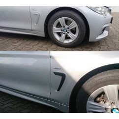 2x Rajouts de prises d'air latérales noirs laqués BMW Serie 4 F32, F33, F36