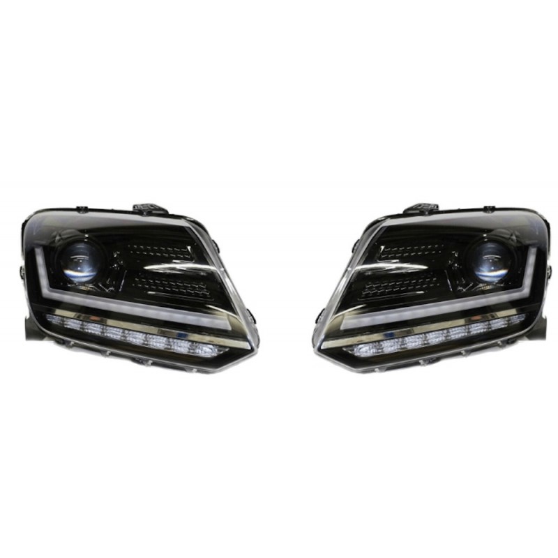 2x Phares LED Osram adaptable sur Vw Amarok clignotants dynamiques Noir (10-16)
