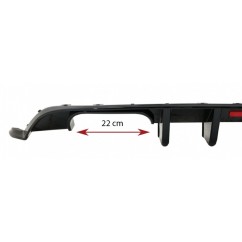 Diffuseur adaptable sur Volkswagen Golf VII 7.5 avec réflecteur LED + Spoiler avant (17-19)
