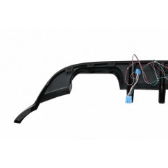 Diffuseur adaptable sur Volkswagen Golf VII 7.5 avec réflecteur LED + Spoiler avant (17-19)