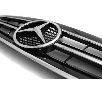 Calandre Mercedes Classe C W203 AMG Noir & chrome (00-07)