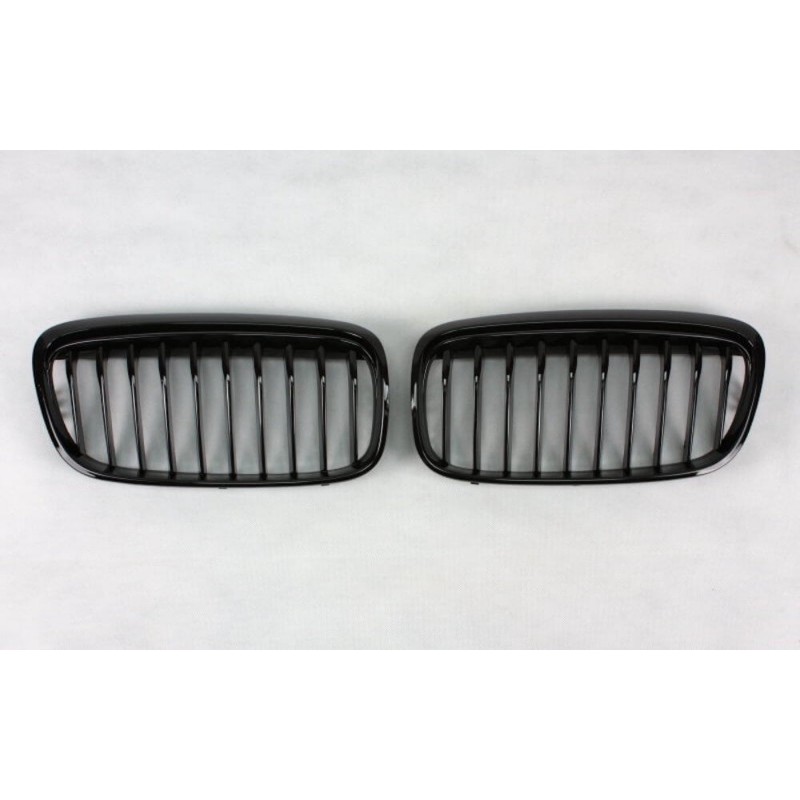 2x Grilles de Calandre BMW Serie 2 F45 Active Tourer, F46 Grand Tourer Noir brillant (14-17)