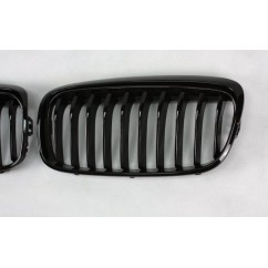 2x Grilles de Calandre BMW Serie 2 F45 Active Tourer, F46 Grand Tourer Noir brillant