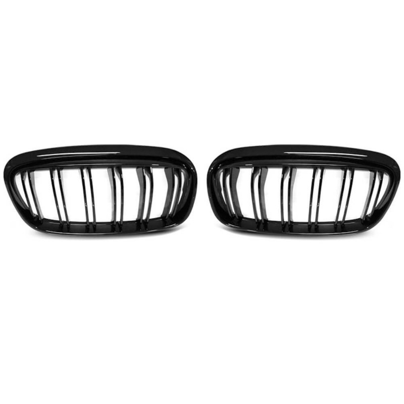 2x Grilles de Calandre BMW Série 2 F45 Active Tourer, F46 Grand Tourer M Performance Noir brillant (14-17)