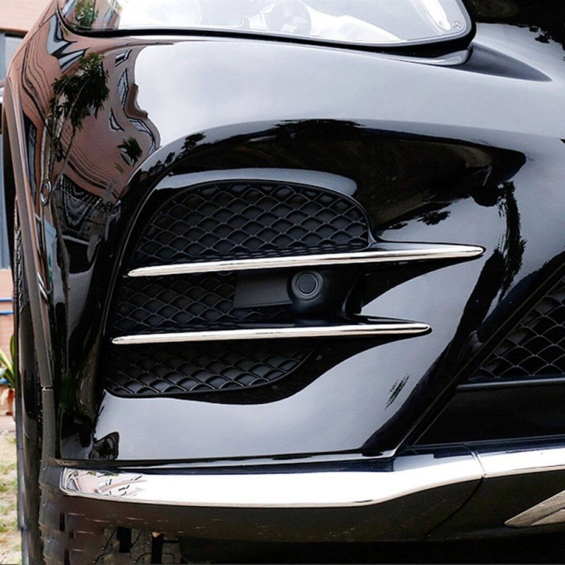 Inserts chromes grilles de pare choc Mercedes GLC X253 SUV (15-19)