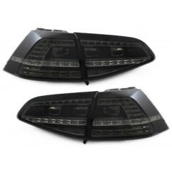 2x Feux arrières adaptables sur GOLF VII 7 GTI R-Design Fumés avec clignotants dynamiques (13-17)