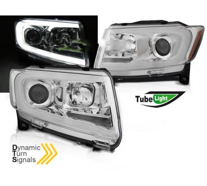 2x Phares à LED look Xenon Chrysler Jeep Grand Cherokee (11-13)
