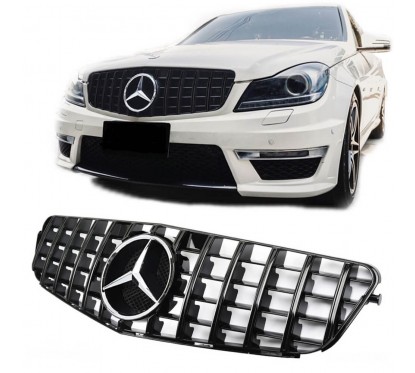 Grille de calandre Mercedes Classe C W204 Panamericana Noir Look AMG (07-14)
