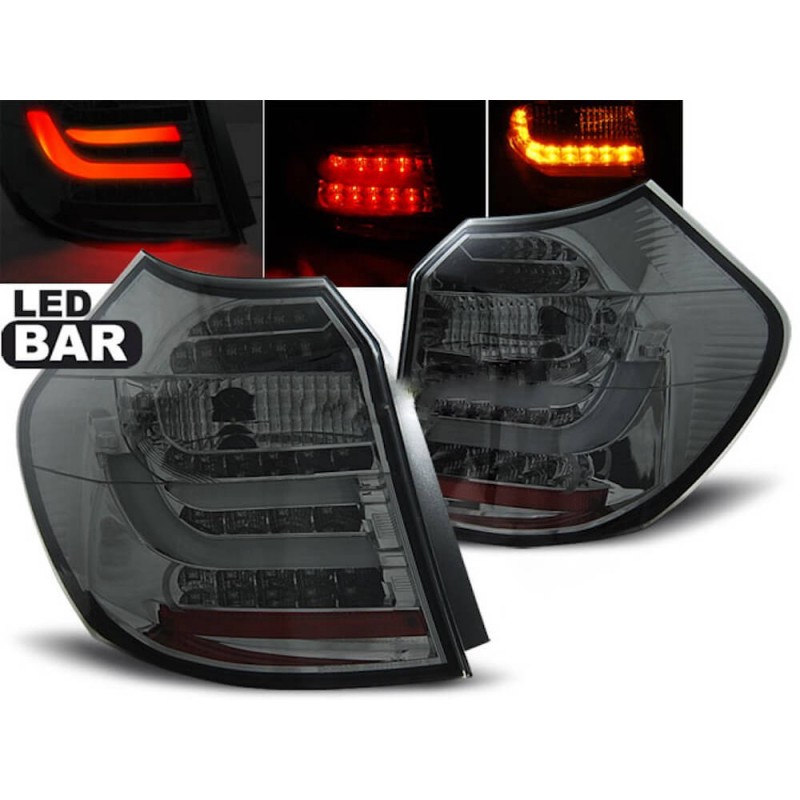 2x Feux BMW Serie 1 E81 / E87 LED Tube Fumés (04-07)