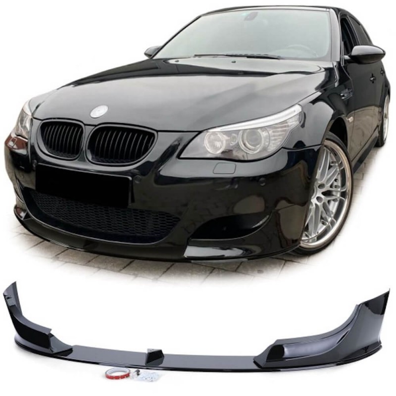 Rajout de pare choc avant Noir brillant BMW Série 5 E60 E61 avec pare choc Pack M (03-10)