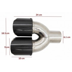 2x embouts d'échappements Carbone BMW Universel