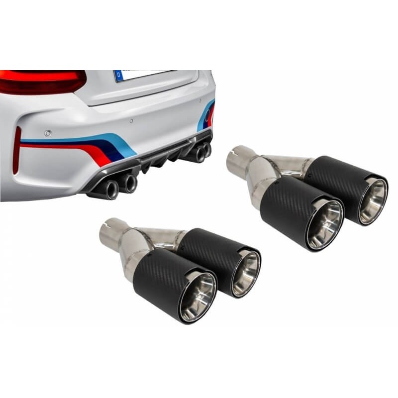 2x embouts d'échappements Carbone BMW Universel (Sorties 60mm)
