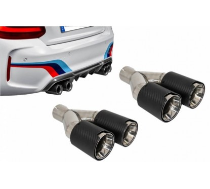 2x embouts d'échappements Carbone BMW Universel (Sortie 60mm)
